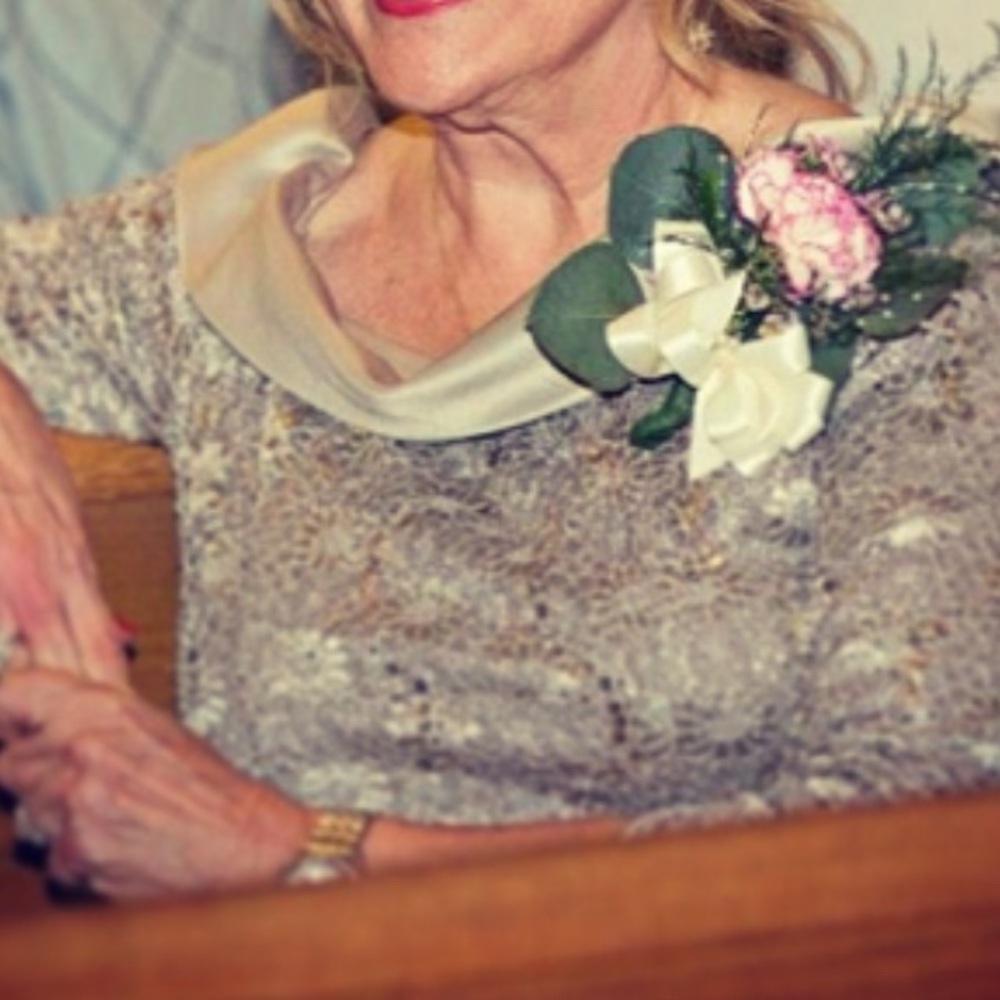 Mother or Grandmother of the Bride - Alex Evenings Beige satin Dress